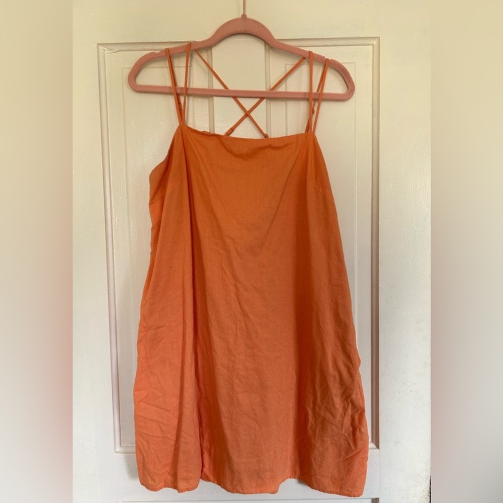 H&M // Orange Linen Sundress